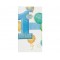120X180 Santim First Birthday Balloons Blue Masa Örtüsü