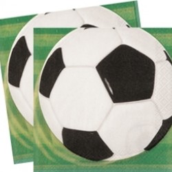 16 Adet 33X33 Santim 3D Soccer Kağıt Peçete