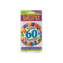18 inç 60 Yaş Birthday Folyo Balon