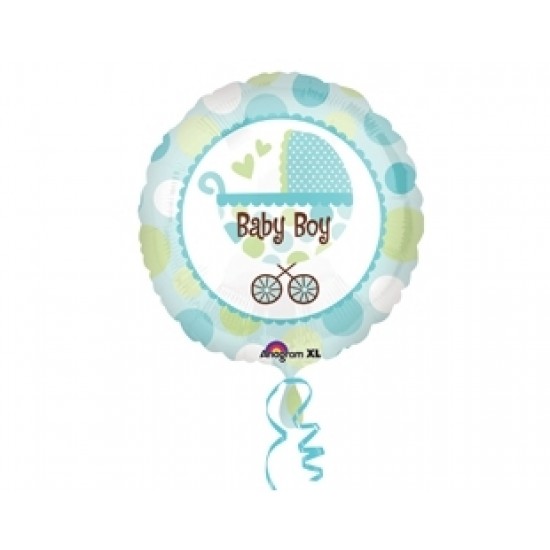 18 inç Baby Boy Buggy Paketli Folyo Balon