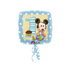 18 inç Mickey 1 Yaş Doğum Günü Paketli Folyo Balon