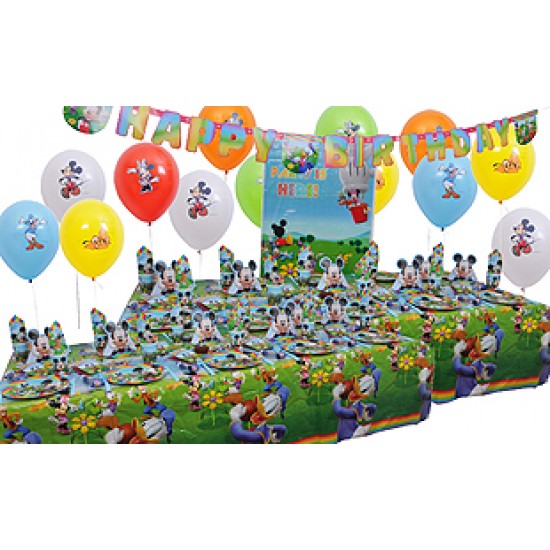 20 Kişilik Mickey Renkler Süper Set