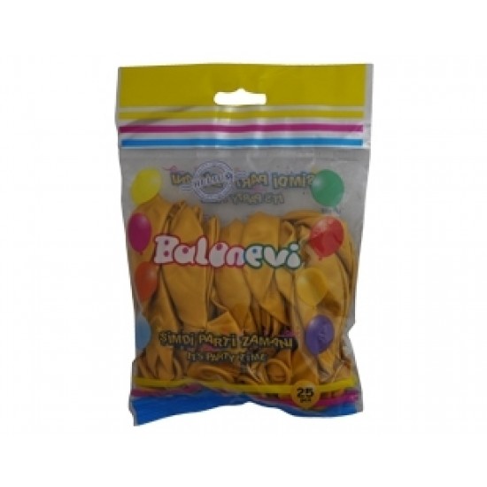 25li 12 inç Metalik Gold Baskı Balon