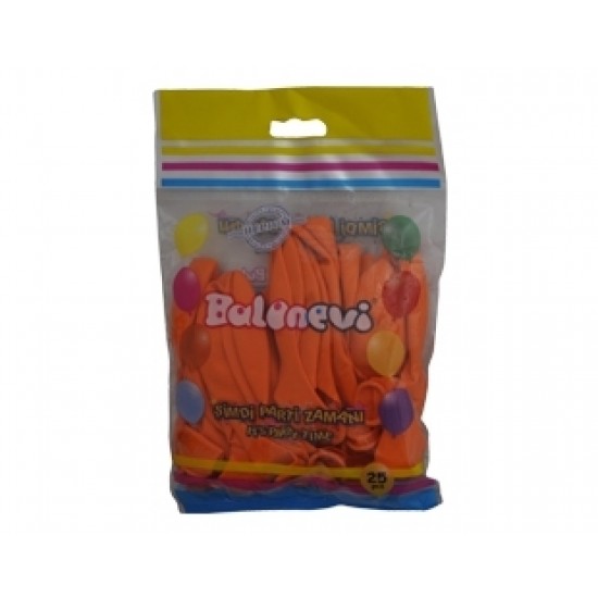25li 12 inç Turuncu Baskı Balon