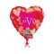 32 inç Floral Hearts Love Müzikli Folyo Balon