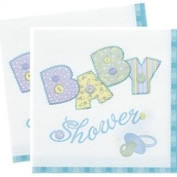 33*33 cm ebatında 16 adet Baby Blue Stitching Kağıt Peçete