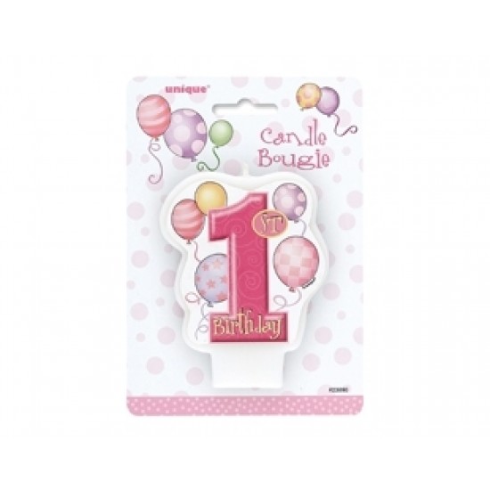 6 Adet First Birthday Balloons Pink Mum