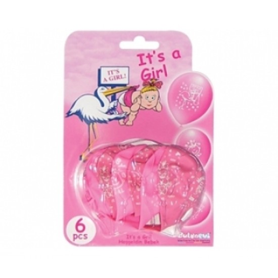 6lı It's A Girl Balon