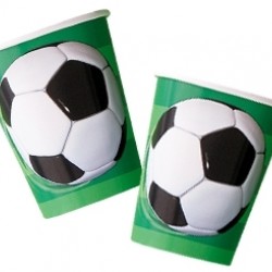 8 Adet 180/200cc 3D Soccer Bardak