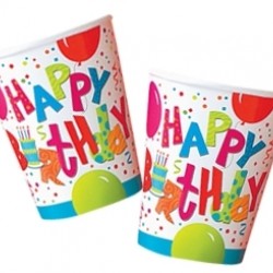 8 Adet 180/200cc Birthday Jamboree Bardak