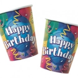 8 Adet 180/200cc Brillant Birthday Lunch Bardak