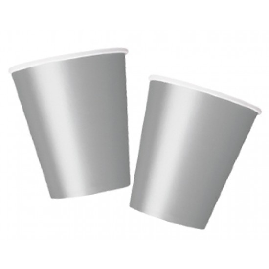 8 Adet 180/200cc Silver Bardak