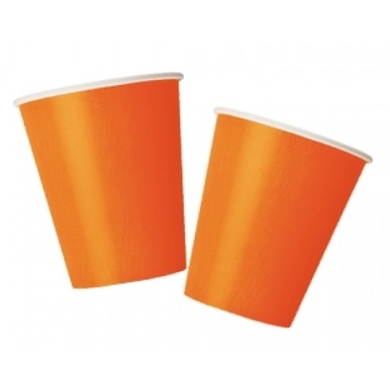 8 Adet 180/200 cc Turuncu Pastel Bardak