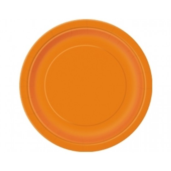 8 Adet 23 Cm Turuncu Pastel Tabak