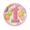 8 Adet 23 Santim First Birthday Balloons Pink Tabak