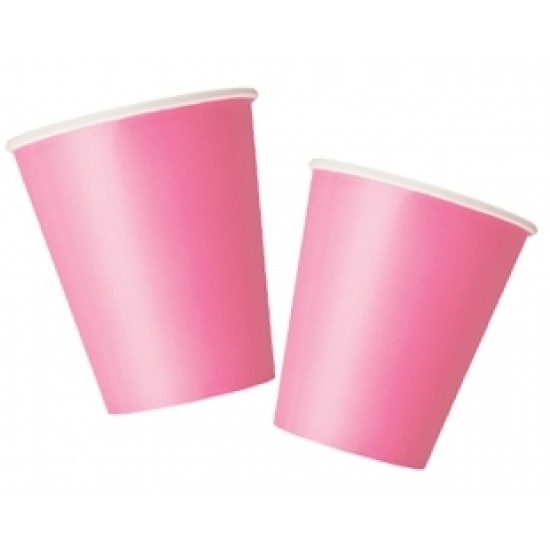 8 Adet 180/200 cc Pembe Pastel Bardak