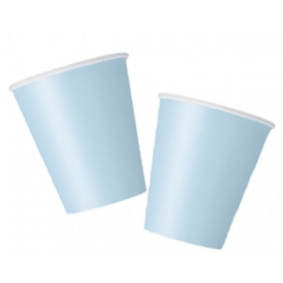 8 Adet 180/200 cc Açık Mavi Pastel Bardak