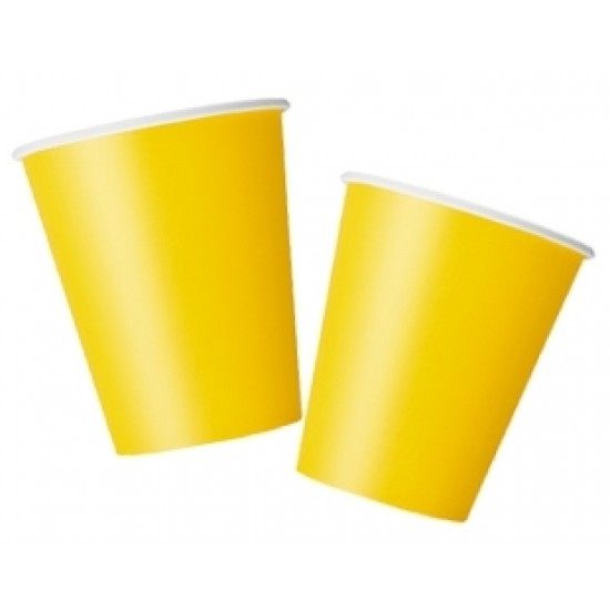 8 Adet 180/200 cc Sarı Pastel Bardak