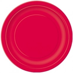 8 Adet 23 Cm Kırmızı Pastel Tabak