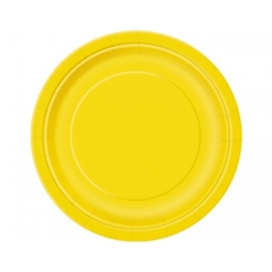 8 Adet 23 Cm Sarı Pastel Tabak