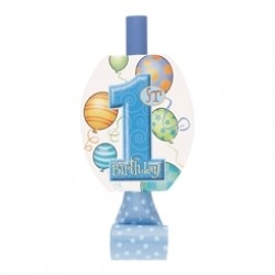 8 Adet First Birthday Balloons Blue Kaynana Dili