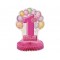 First Birthday Balloons Pink Orta Süsü