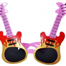 Gitar Resimli Siyah Camlı Parti Gözlük 17