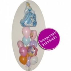 Prenses Güzel Uçan Balon Demeti