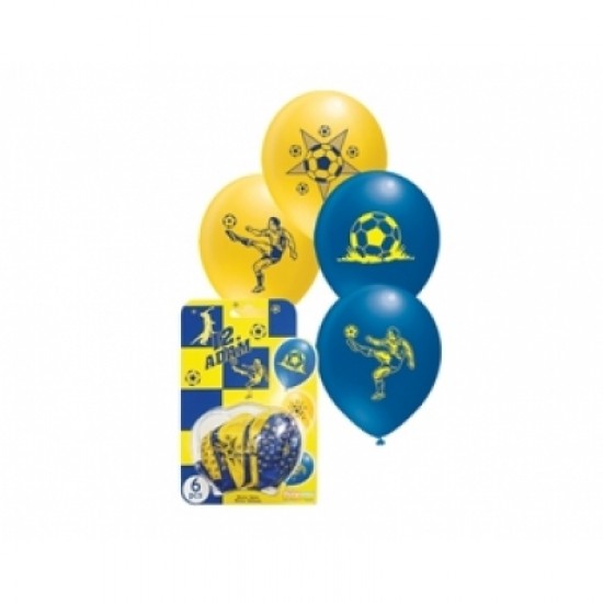 Sarı Lacivert 12 inç Taraftar Baskılı Balon