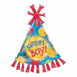 Supershape Birthday Boy Party Hat Folyo Balon