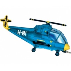 Supershape Mavi Helikopter Folyo Balon