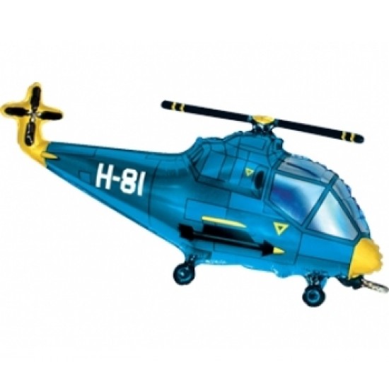Supershape Mavi Helikopter Folyo Balon