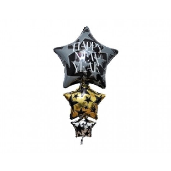 Supershape Happy New Year Stacker Paketli Folyo Balon